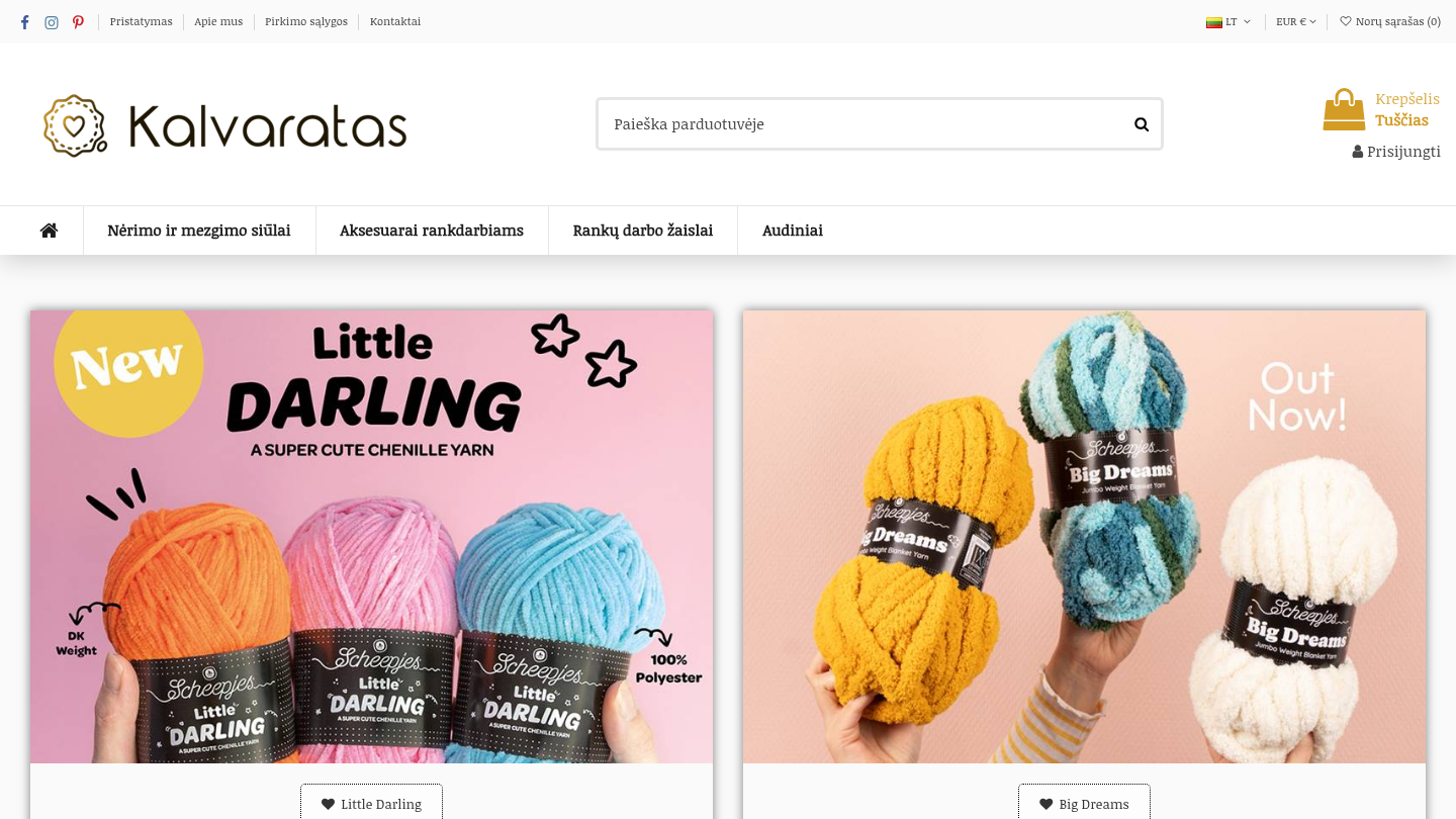 Kalvaratas.lt – Atnaujintas pirmasis puslapis