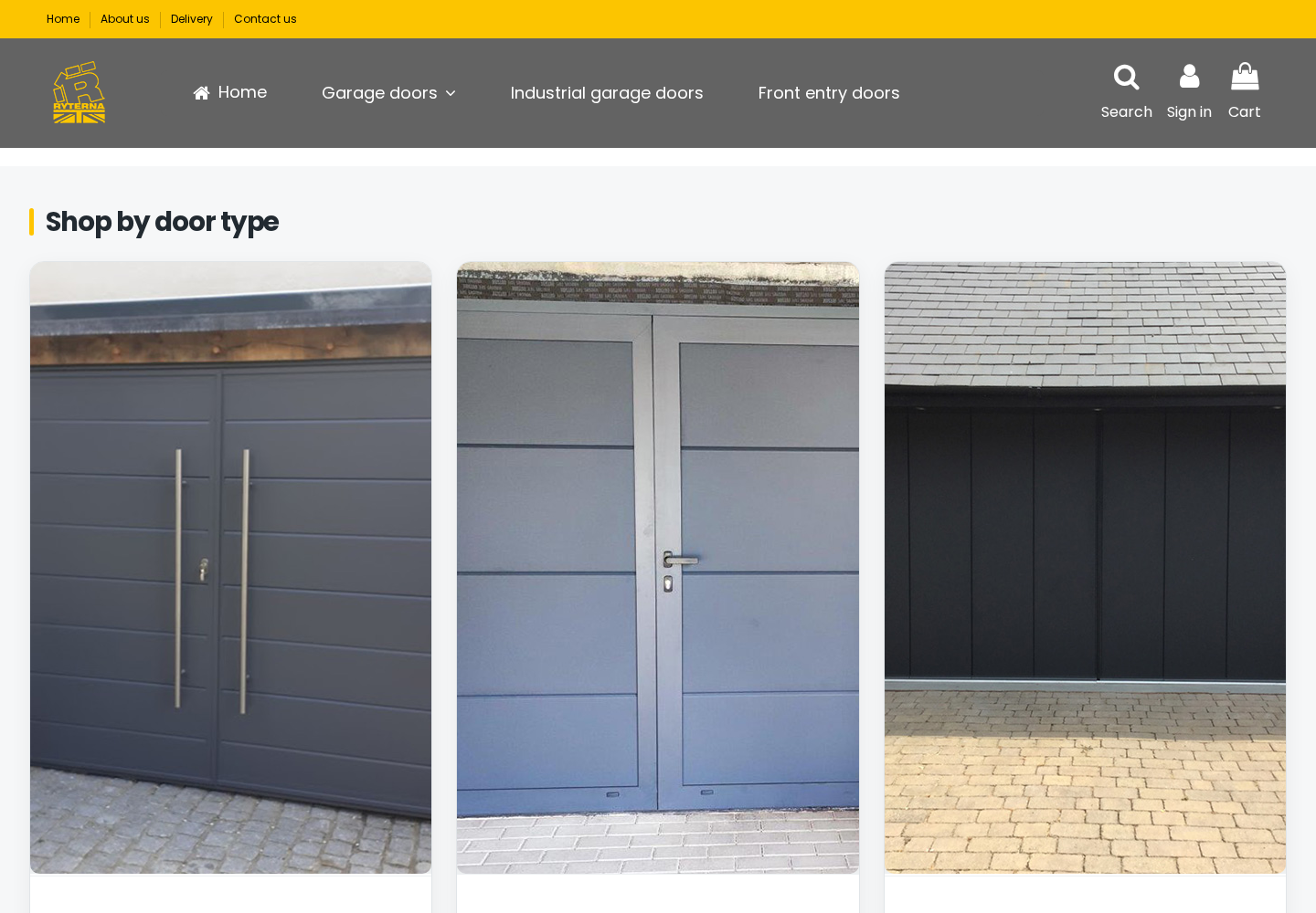 Shop.RyternaGarageDoors.co.uk – Atnaujintas pirmasis puslapis