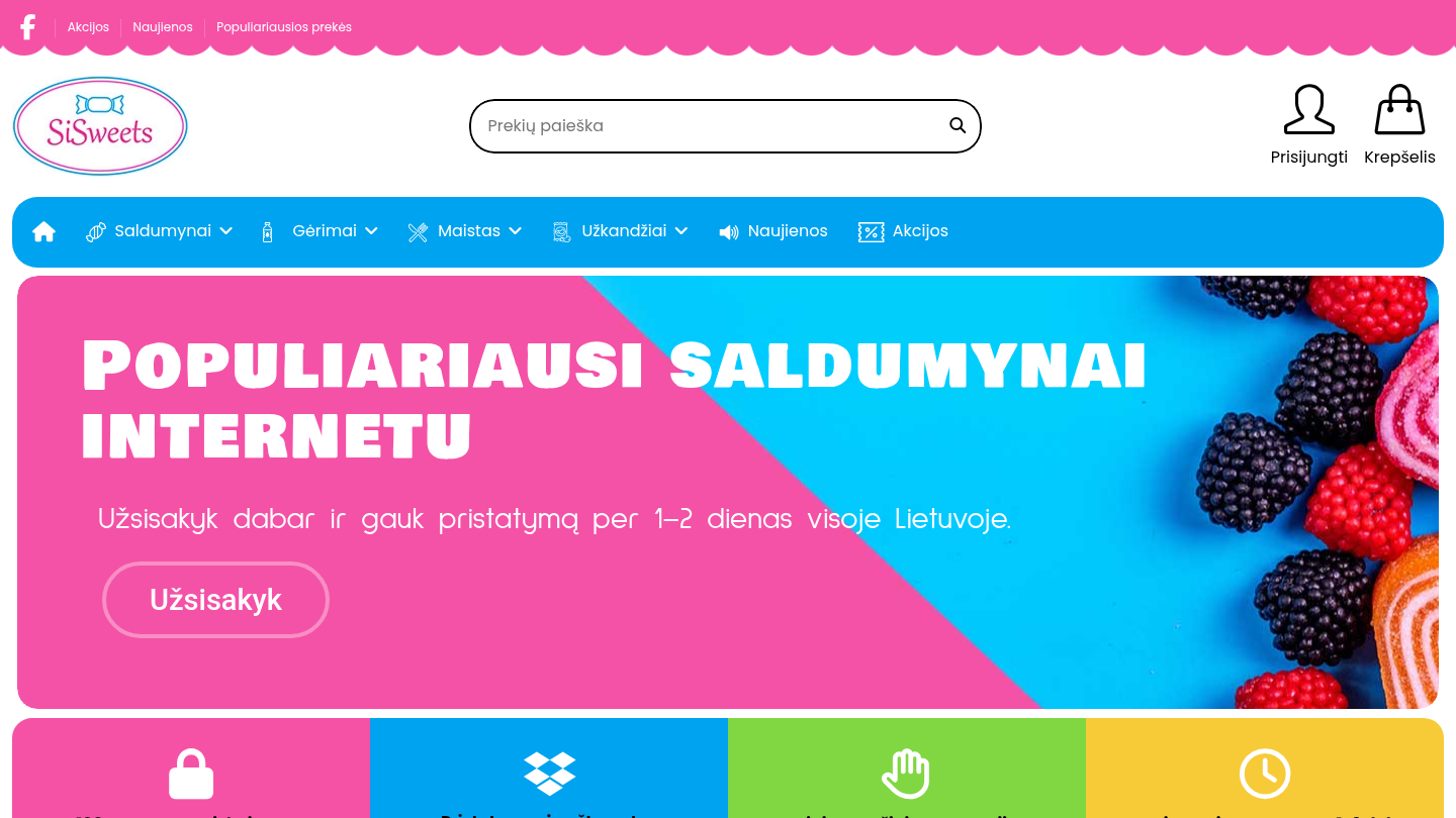 Sisweets.lt – Atnaujintas pirmasis puslapis
