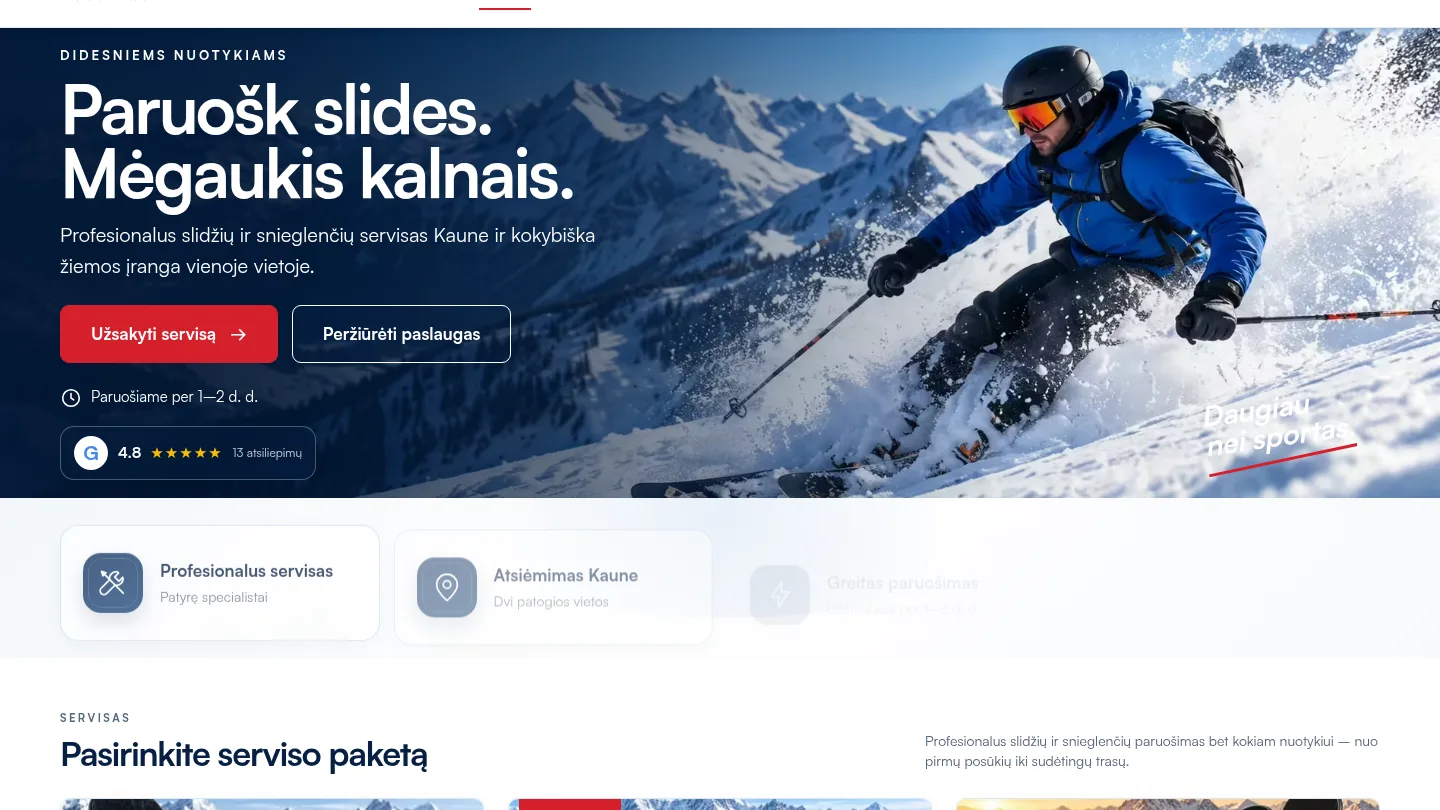 Sniego.lt – Pagrindinis puslapis