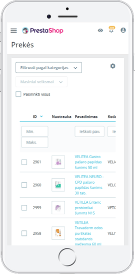 internetinių parduotuvių kūrimas