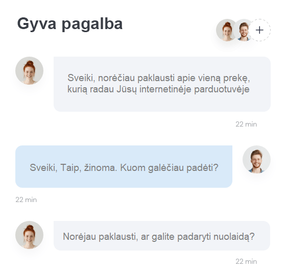 gyva pagalba internetinių parduotuvių kūrimas