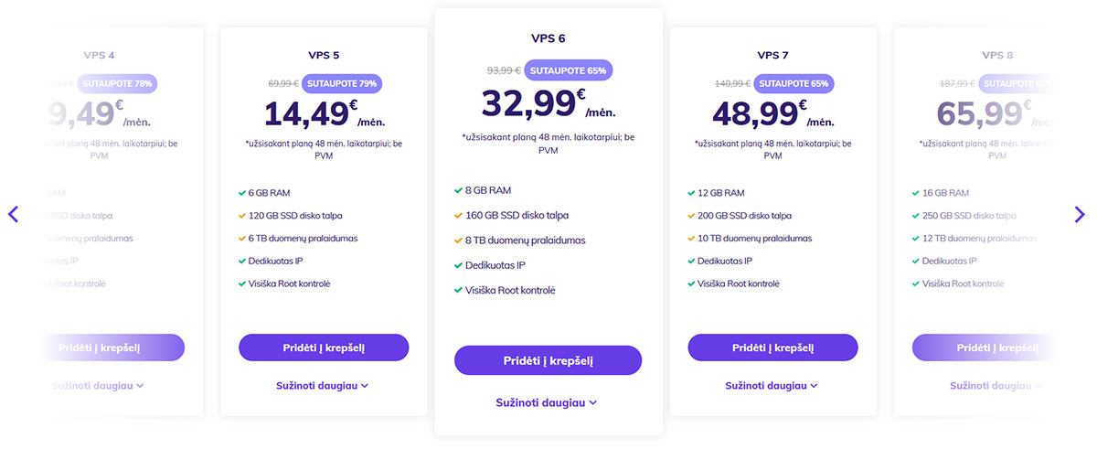 elektroninės parduotuvės hostingo paslaugų palyginimas